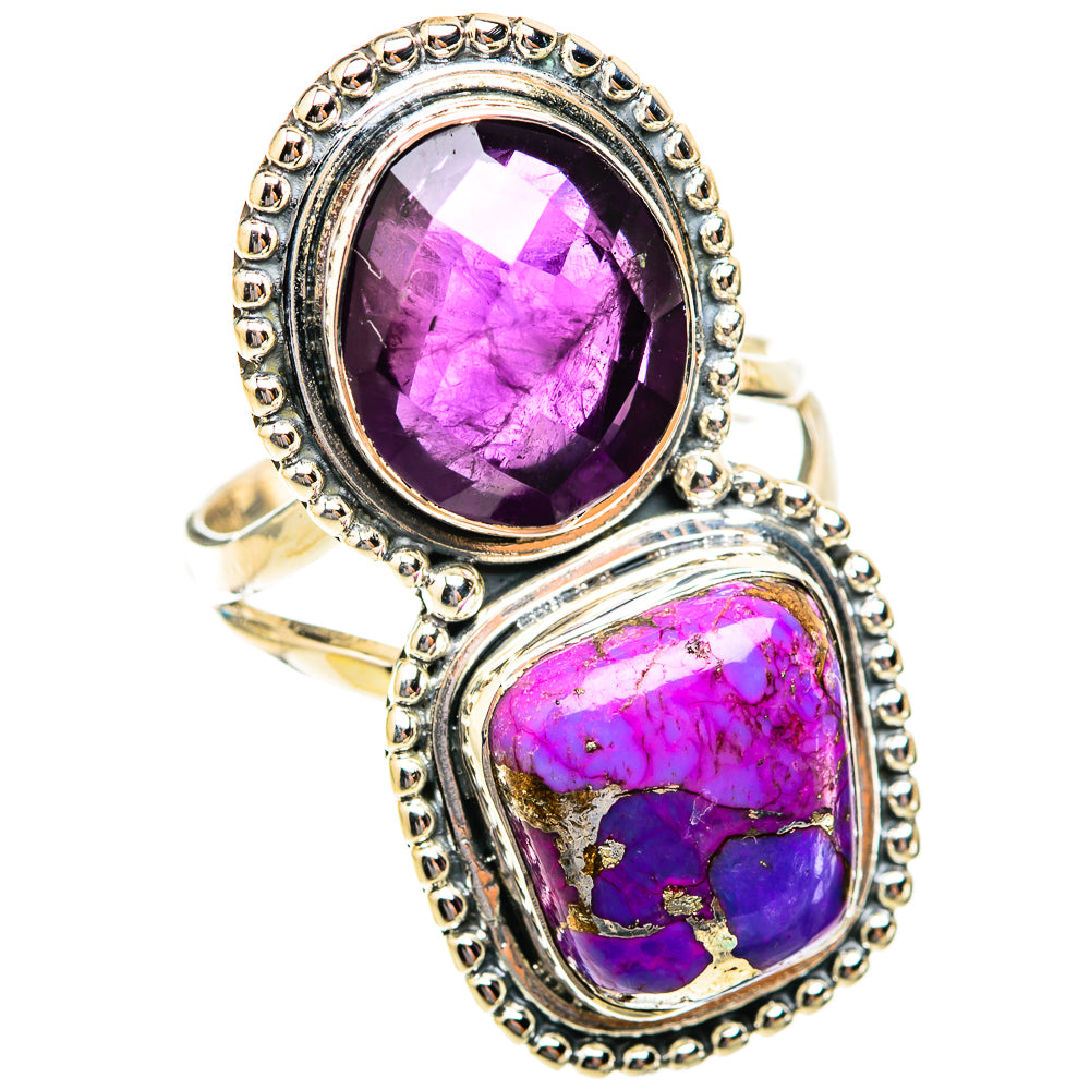 Purple Copper Composite Turquoise Rings handcrafted by Ana Silver Co - RING118838 - Photo 2