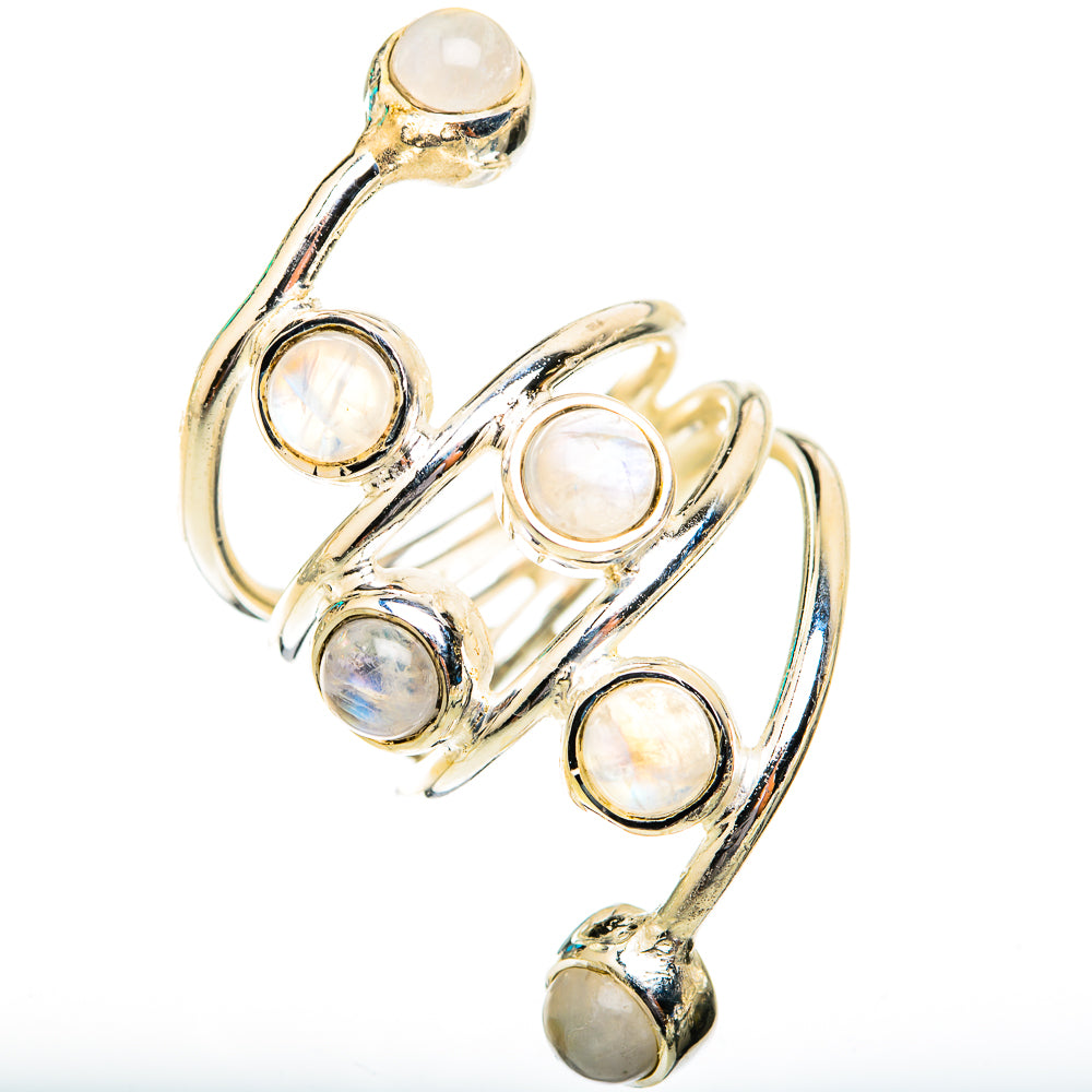 Rainbow Moonstone Rings handcrafted by Ana Silver Co - RING118843 - Photo 2
