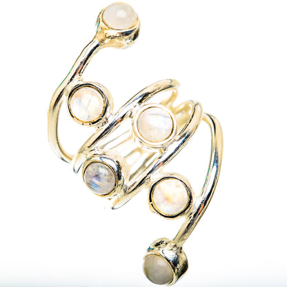 Rainbow Moonstone Rings handcrafted by Ana Silver Co - RING118843 - Photo 2