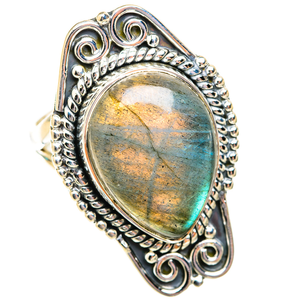 Labradorite Rings handcrafted by Ana Silver Co - RING118857 - Photo 2