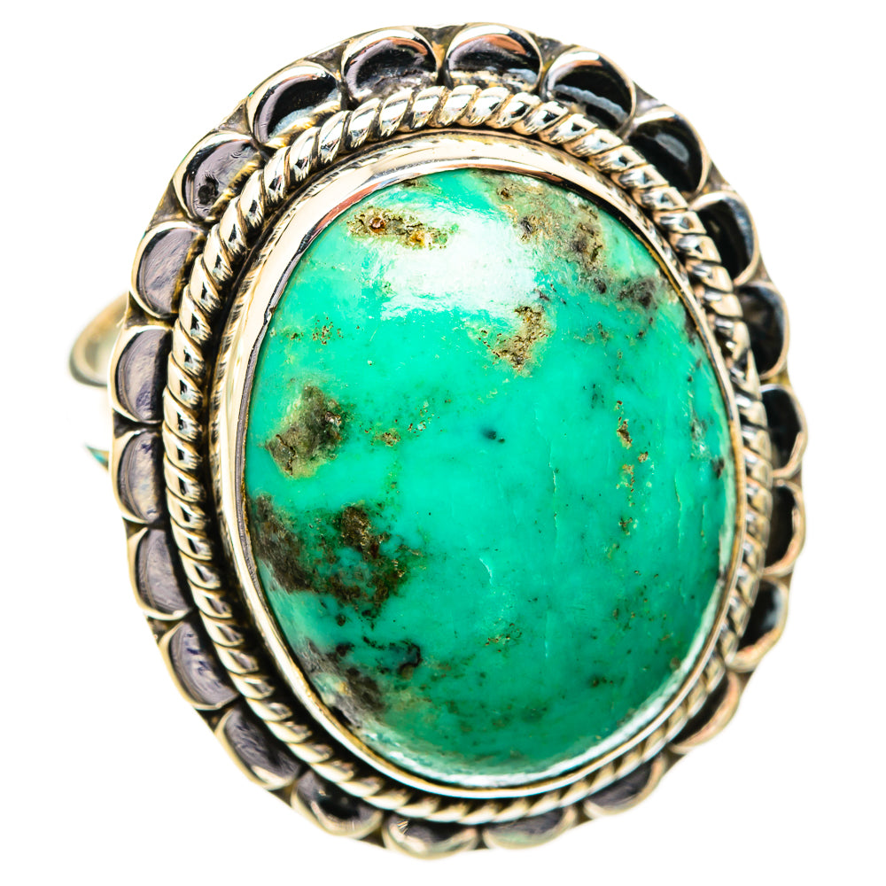 Tibetan Turquoise Rings handcrafted by Ana Silver Co - RING118862 - Photo 2