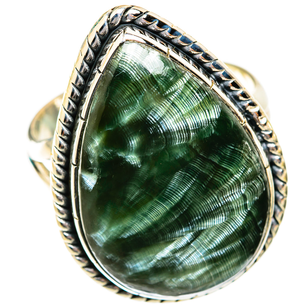 Seraphinite Rings handcrafted by Ana Silver Co - RING118863 - Photo 2