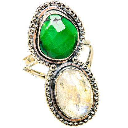 Rainbow Moonstone Rings handcrafted by Ana Silver Co - RING118888 - Photo 2