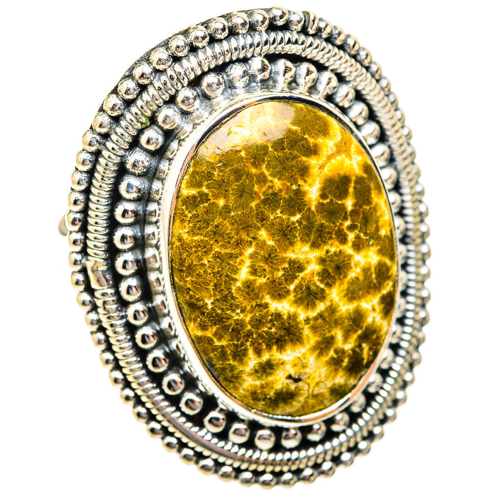 Fossil Coral Rings handcrafted by Ana Silver Co - RING118890 - Photo 2