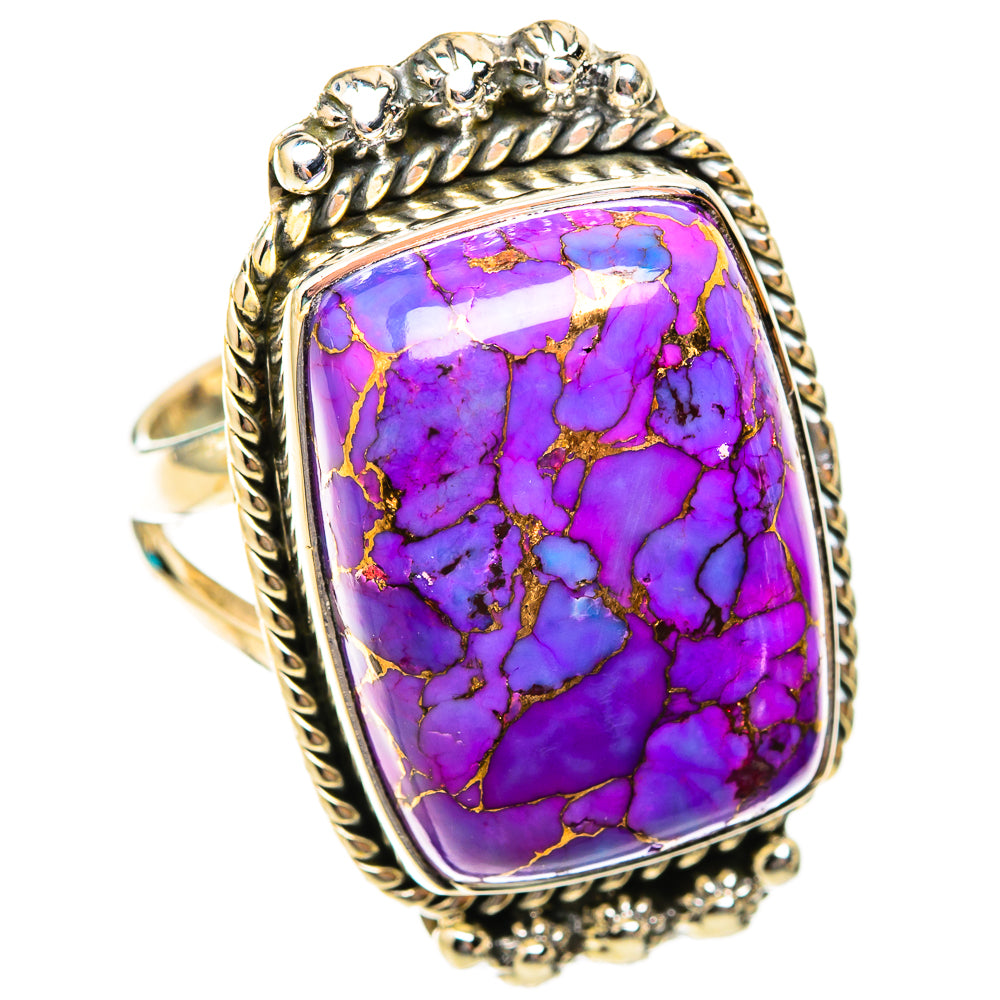 Purple Copper Composite Turquoise Rings handcrafted by Ana Silver Co - RING118897 - Photo 2