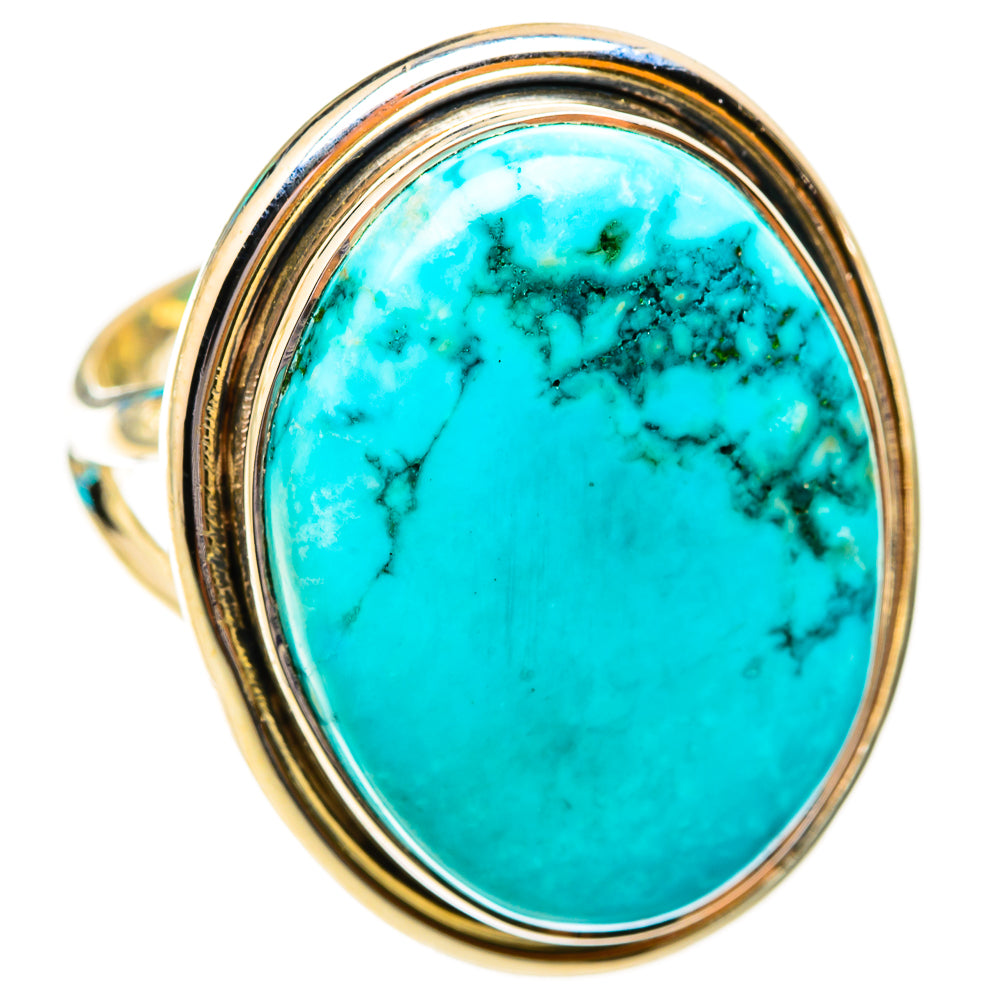 Tibetan Turquoise Rings handcrafted by Ana Silver Co - RING118906 - Photo 2