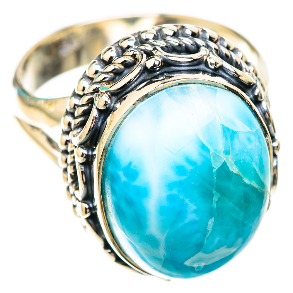 Larimar Rings handcrafted by Ana Silver Co - RING118910 - Photo 2