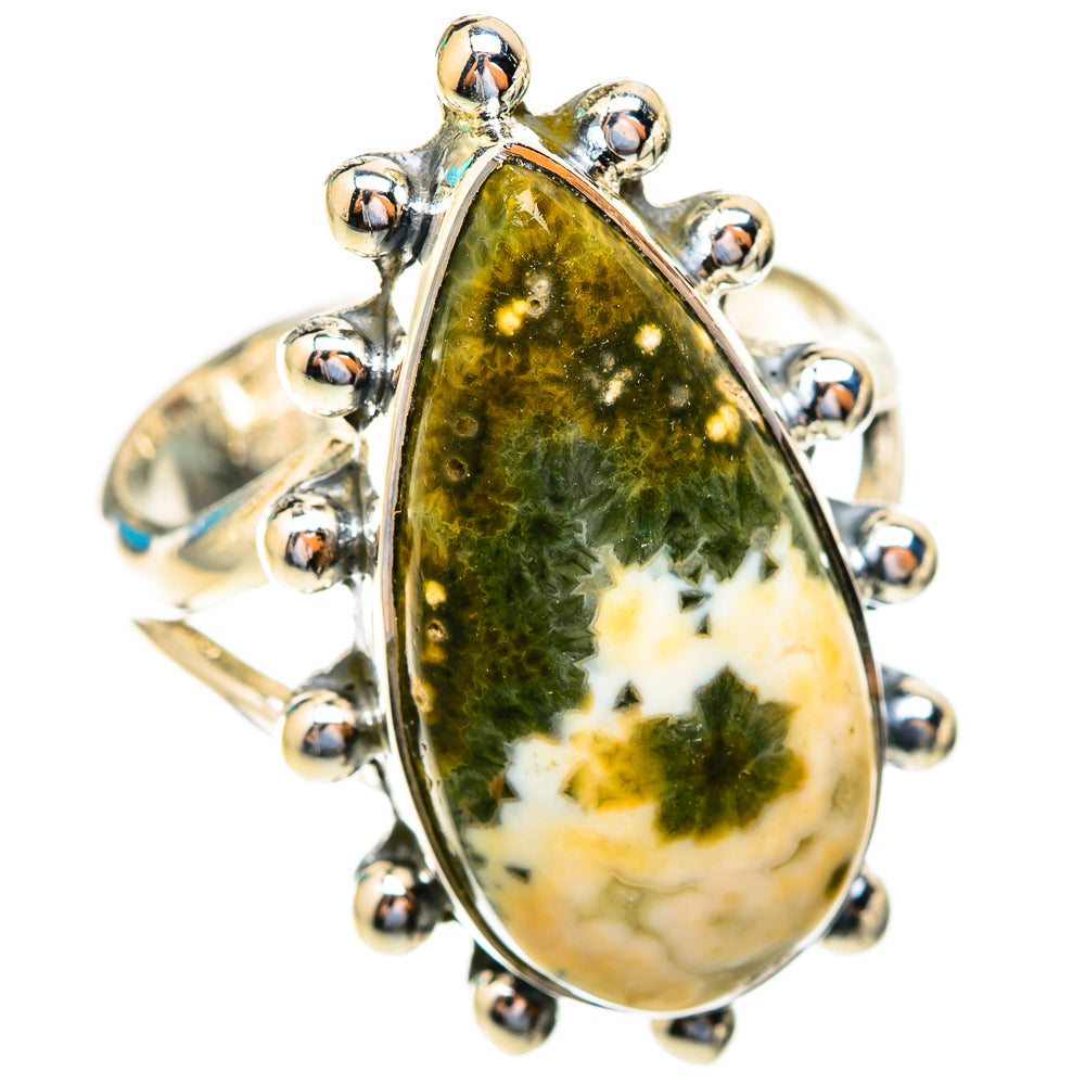 Ocean Jasper Rings handcrafted by Ana Silver Co - RING118912 - Photo 2