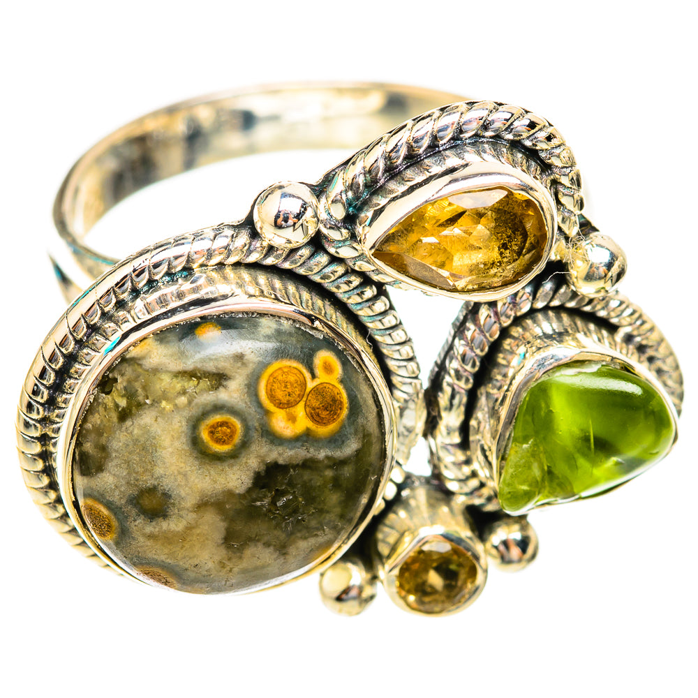 Ocean Jasper Rings handcrafted by Ana Silver Co - RING118913 - Photo 2