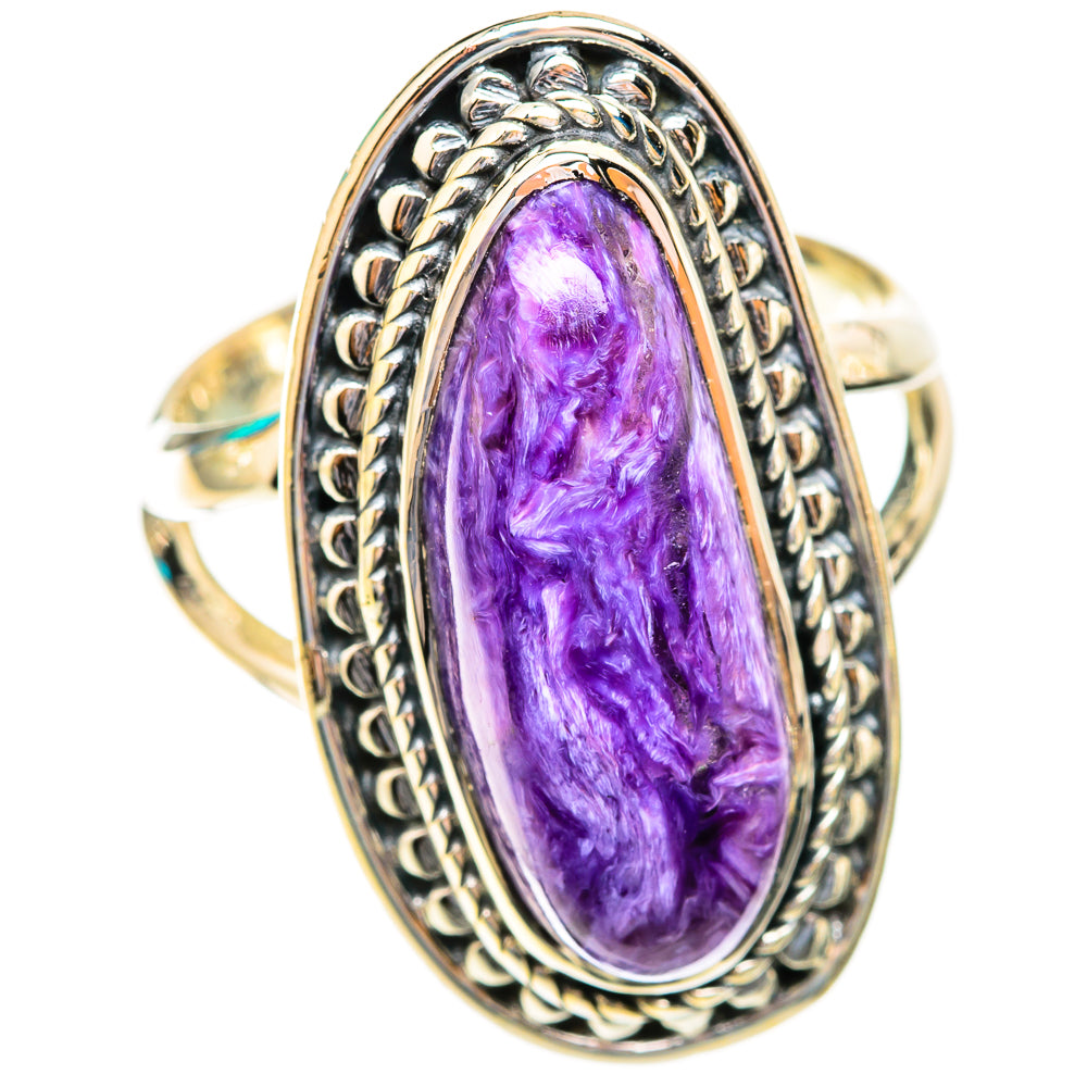 Charoite Rings handcrafted by Ana Silver Co - RING118923 - Photo 2