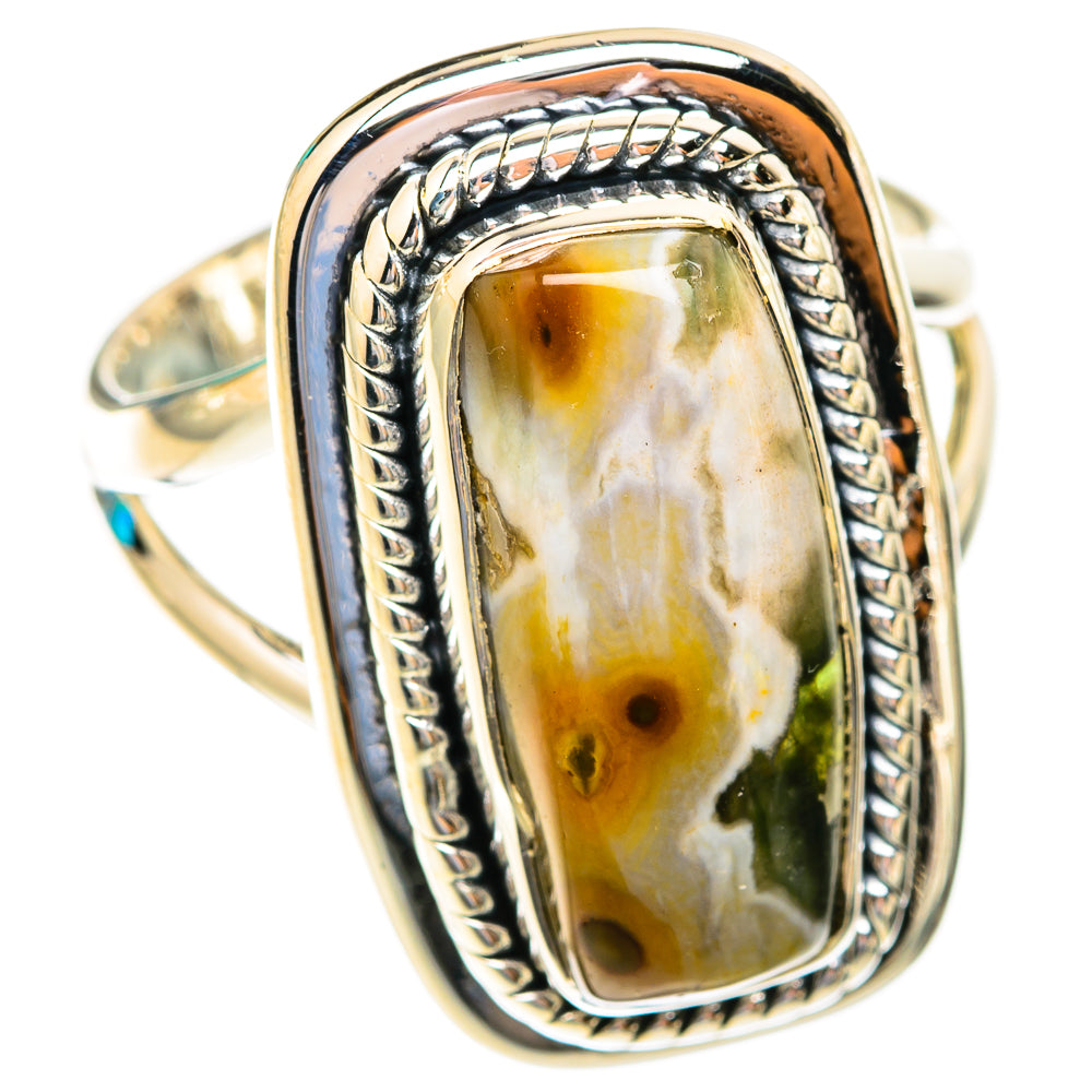 Ocean Jasper Rings handcrafted by Ana Silver Co - RING118939 - Photo 2