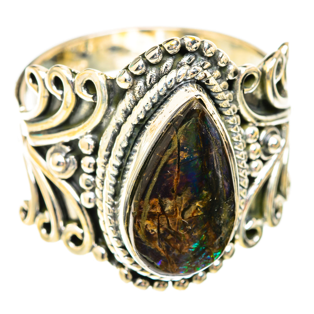 Ammolite Rings handcrafted by Ana Silver Co - RING118951 - Photo 2