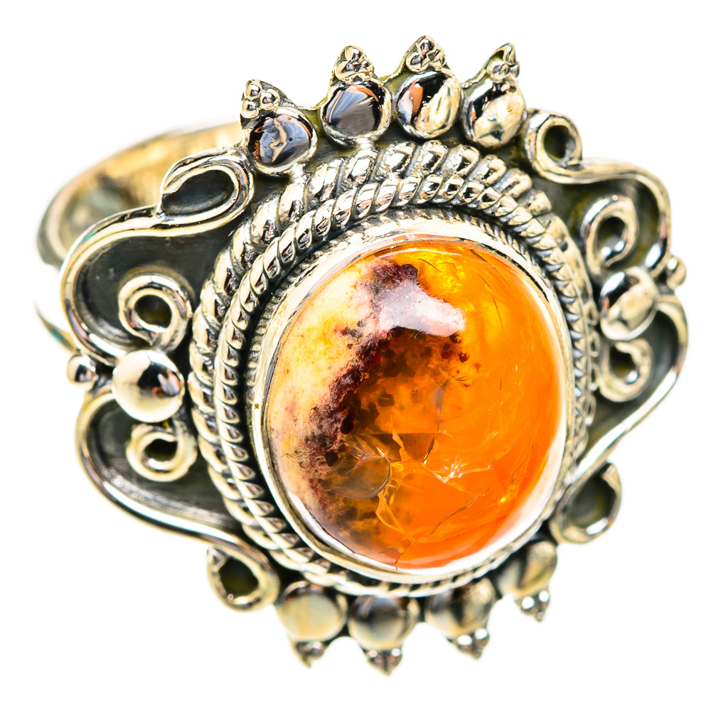 Mexican Fire Opal Rings handcrafted by Ana Silver Co - RING118952 - Photo 2