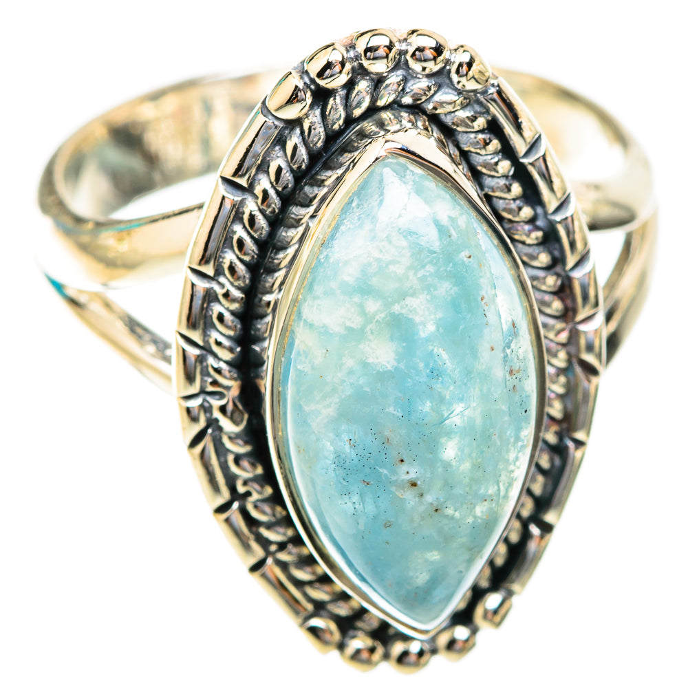 Aquamarine Rings handcrafted by Ana Silver Co - RING118956 - Photo 2