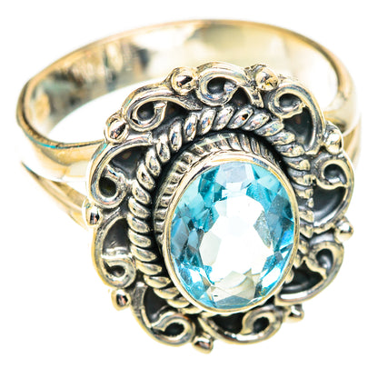 Blue Topaz Rings handcrafted by Ana Silver Co - RING118957 - Photo 2