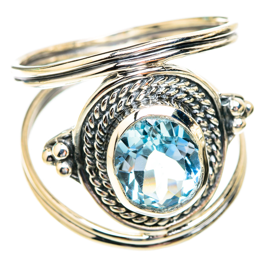 Blue Topaz Rings handcrafted by Ana Silver Co - RING118959 - Photo 2