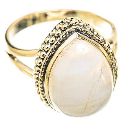 Rainbow Moonstone Rings handcrafted by Ana Silver Co - RING118971 - Photo 2