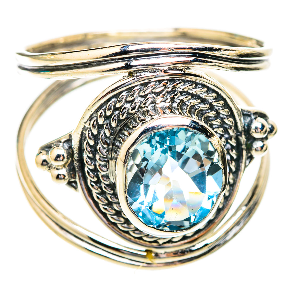 Blue Topaz Rings handcrafted by Ana Silver Co - RING118978 - Photo 2