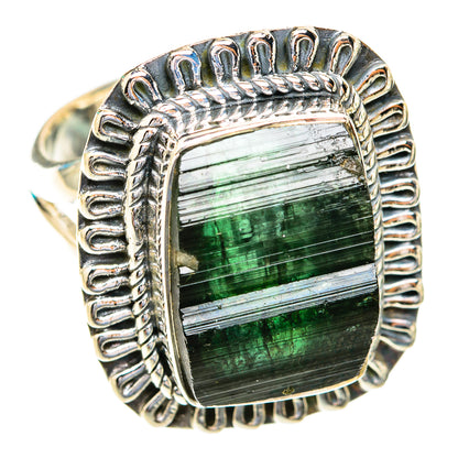 Green Tourmaline Rings handcrafted by Ana Silver Co - RING118980 - Photo 2