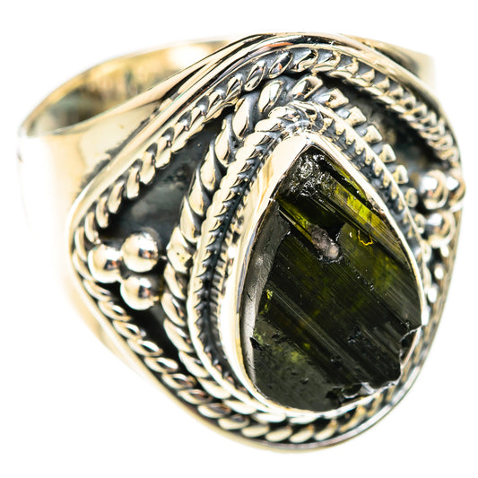 Black Tourmaline Rings handcrafted by Ana Silver Co - RING118989 - Photo 2