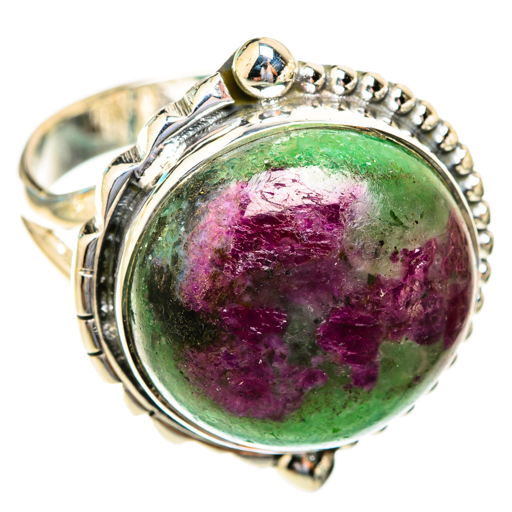 Ruby Zoisite Rings handcrafted by Ana Silver Co - RING118998 - Photo 2