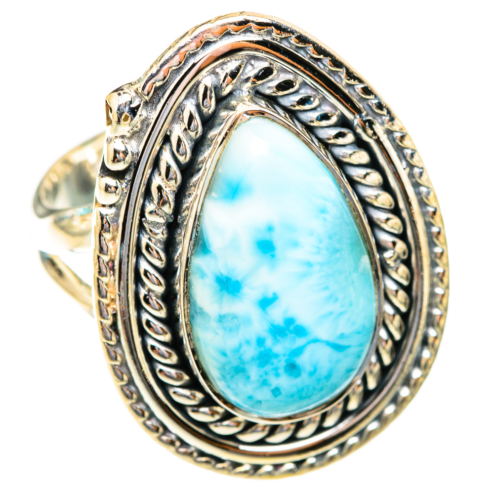 Larimar Rings handcrafted by Ana Silver Co - RING119014 - Photo 2