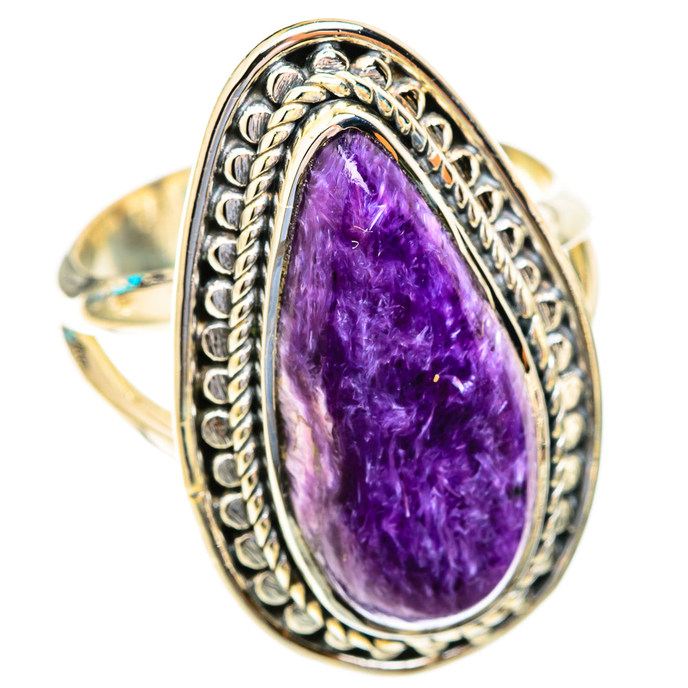 Charoite Rings handcrafted by Ana Silver Co - RING119031 - Photo 2