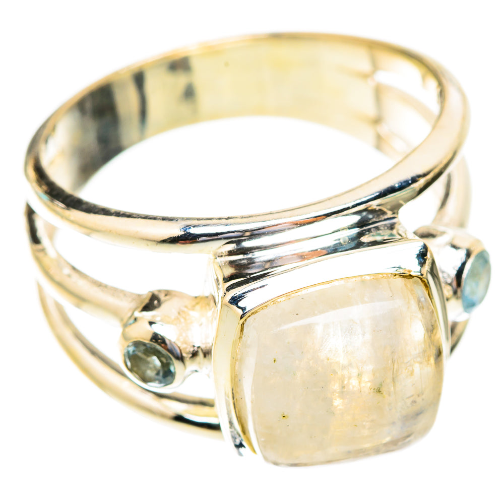 Rainbow Moonstone Rings handcrafted by Ana Silver Co - RING119033 - Photo 2