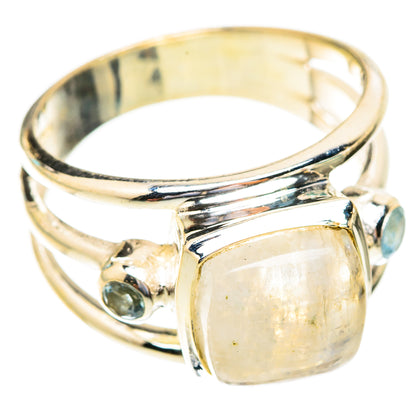 Rainbow Moonstone Rings handcrafted by Ana Silver Co - RING119033 - Photo 2