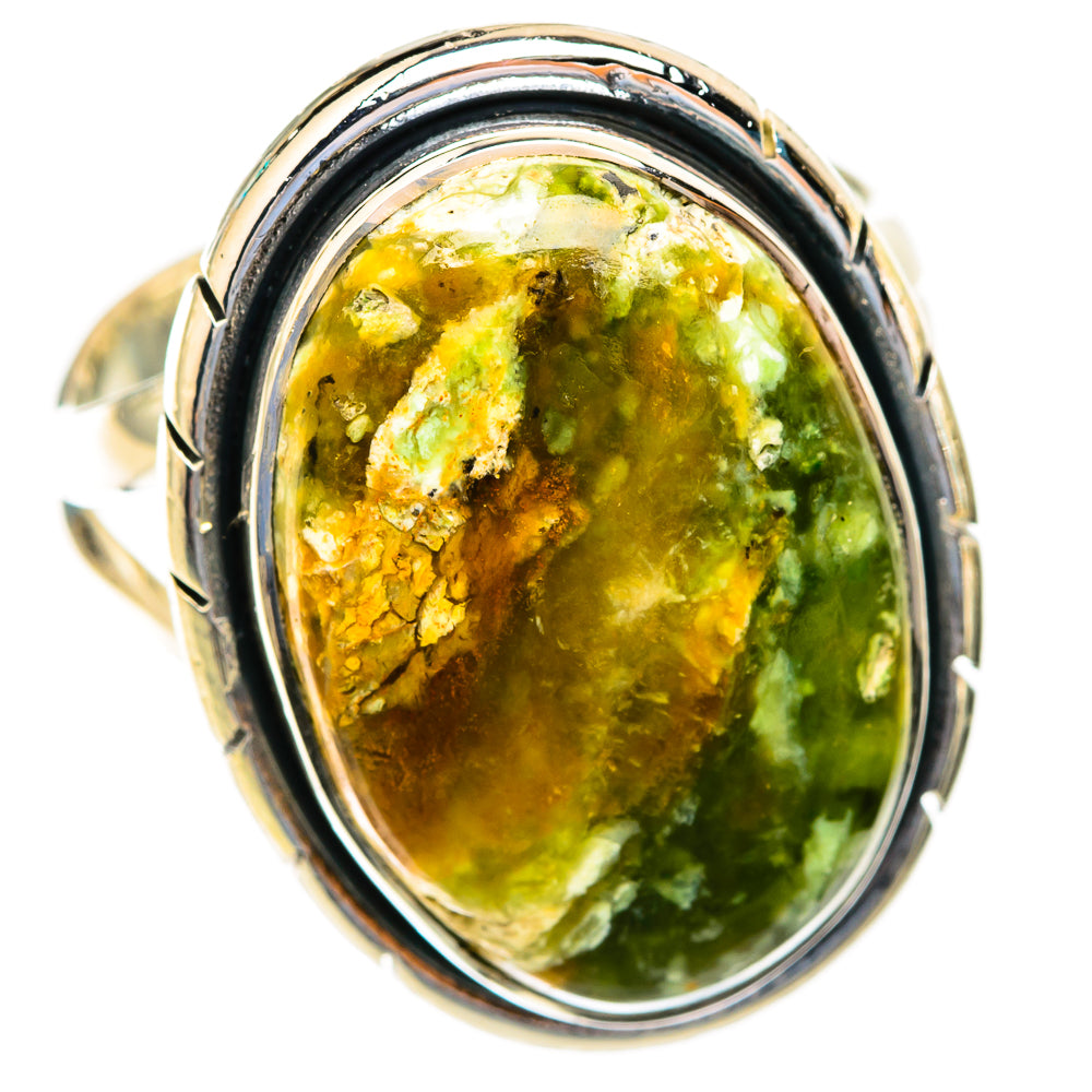 Australian green opal Rings handcrafted by Ana Silver Co - RING119041 - Photo 2