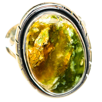 Australian green opal Rings handcrafted by Ana Silver Co - RING119041 - Photo 2