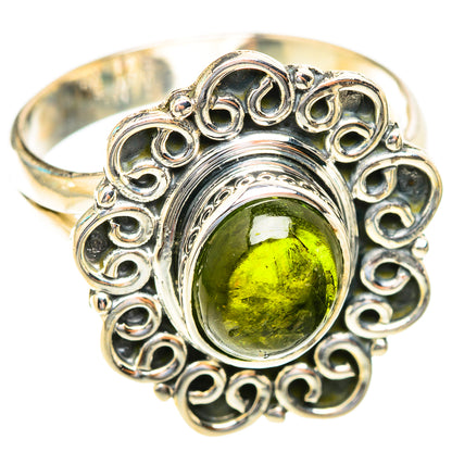 Green Tourmaline Rings handcrafted by Ana Silver Co - RING119042 - Photo 2