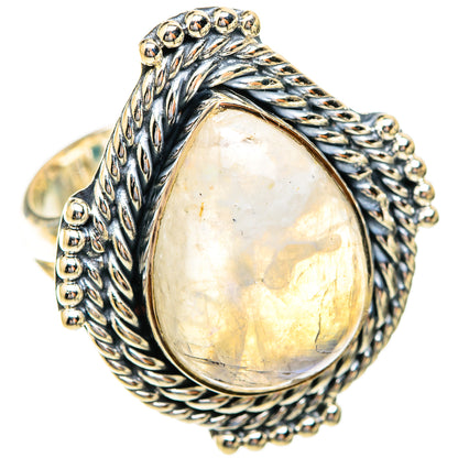 Rainbow Moonstone Rings handcrafted by Ana Silver Co - RING119048 - Photo 2