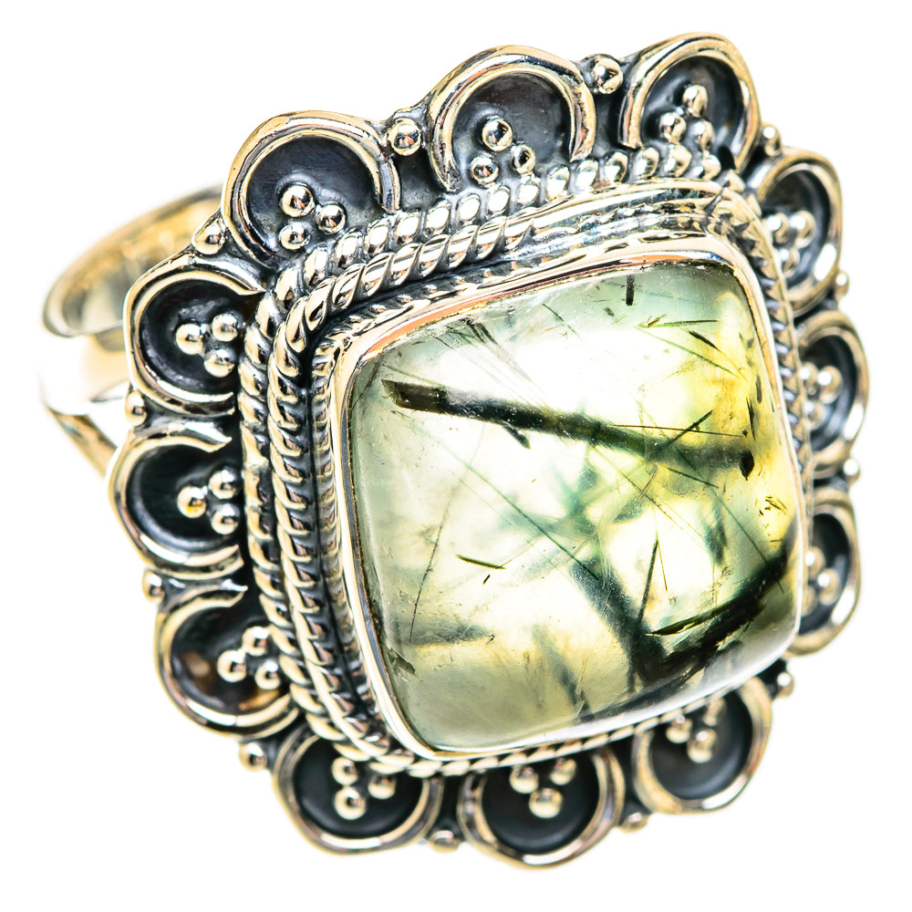 Prehnite Rings handcrafted by Ana Silver Co - RING119054 - Photo 2