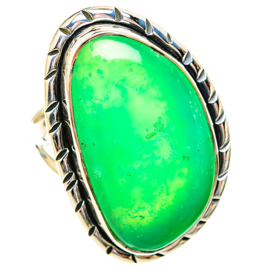 Chrysoprase Rings handcrafted by Ana Silver Co - RING119059 - Photo 2