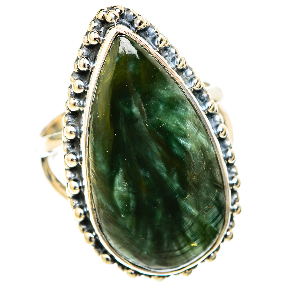 Seraphinite Rings handcrafted by Ana Silver Co - RING119062 - Photo 2