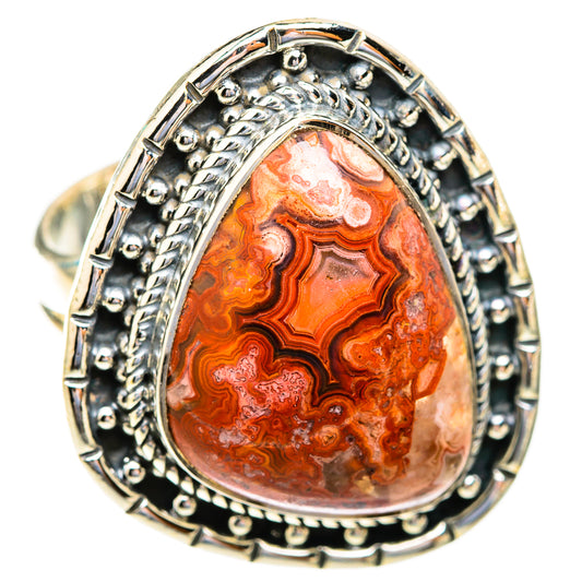 Crazy Lace Agate Rings handcrafted by Ana Silver Co - RING119065 - Photo 2
