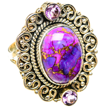 Purple Copper Composite Turquoise Rings handcrafted by Ana Silver Co - RING119068 - Photo 2