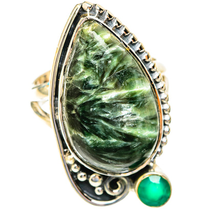 Seraphinite Rings handcrafted by Ana Silver Co - RING119094 - Photo 2