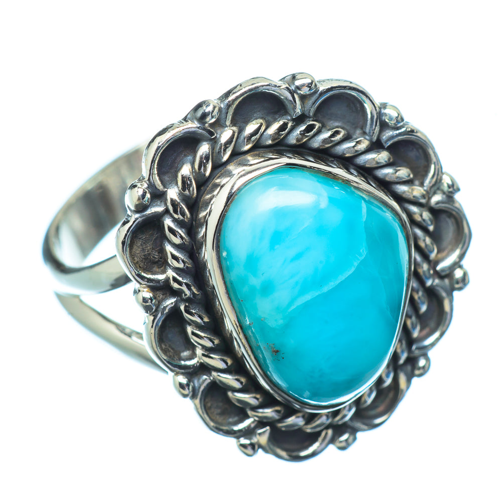 Larimar Rings handcrafted by Ana Silver Co - RING11910