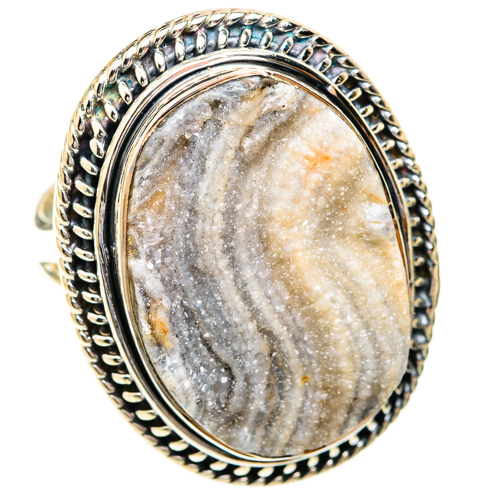 Desert Druzy Rings handcrafted by Ana Silver Co - RING119113 - Photo 2