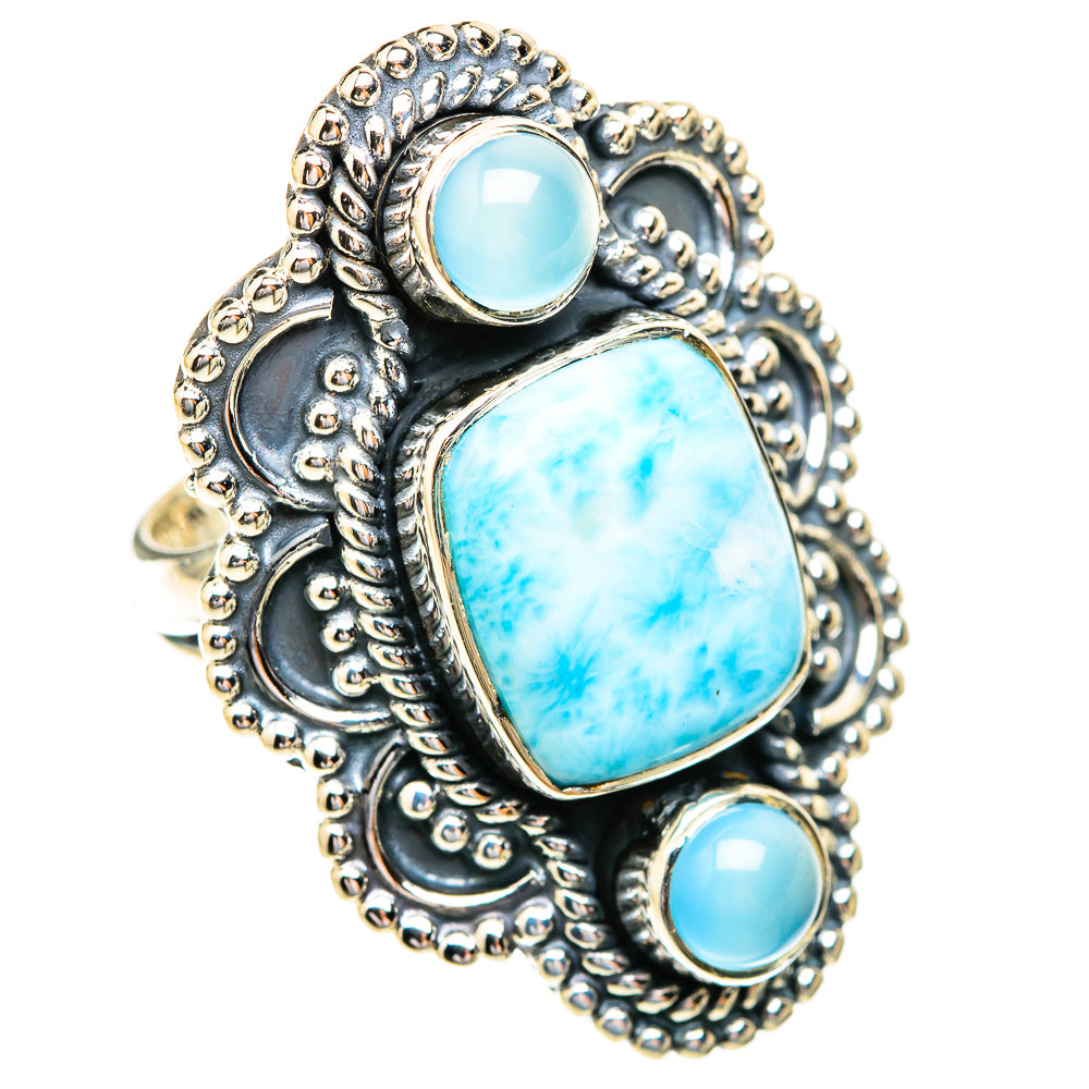 Larimar Rings handcrafted by Ana Silver Co - RING119119 - Photo 2