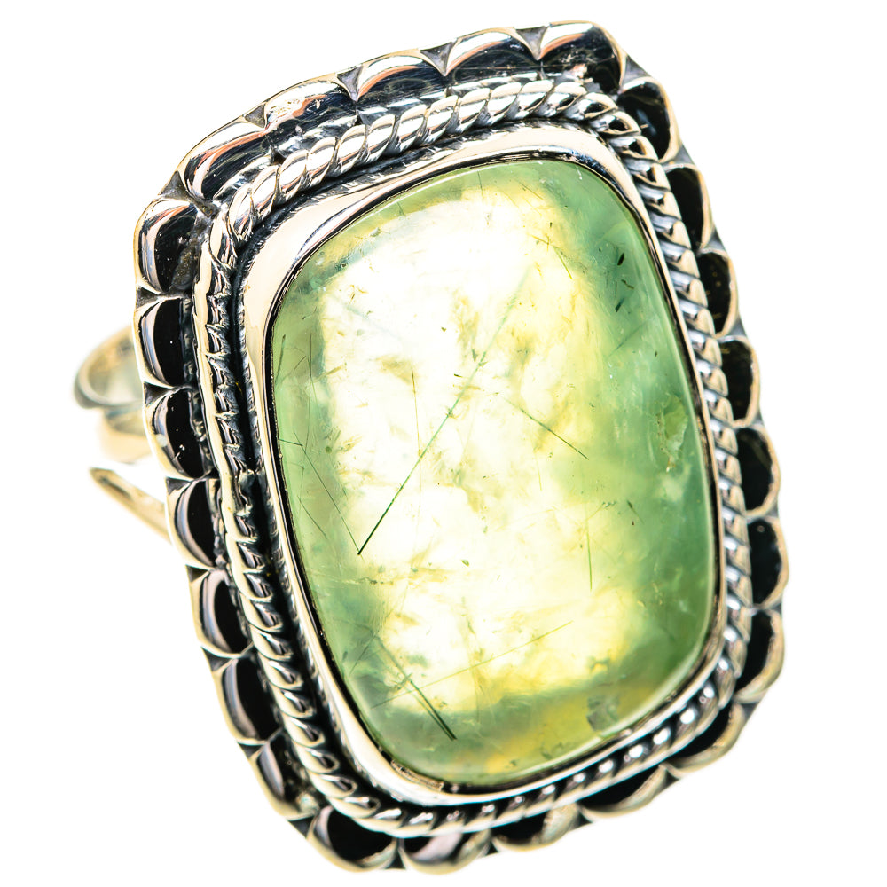 Prehnite Rings handcrafted by Ana Silver Co - RING119121 - Photo 2