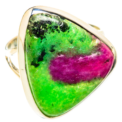 Ruby Zoisite Rings handcrafted by Ana Silver Co - RING119122 - Photo 2