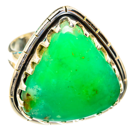 Chrysoprase Rings handcrafted by Ana Silver Co - RING119127 - Photo 2
