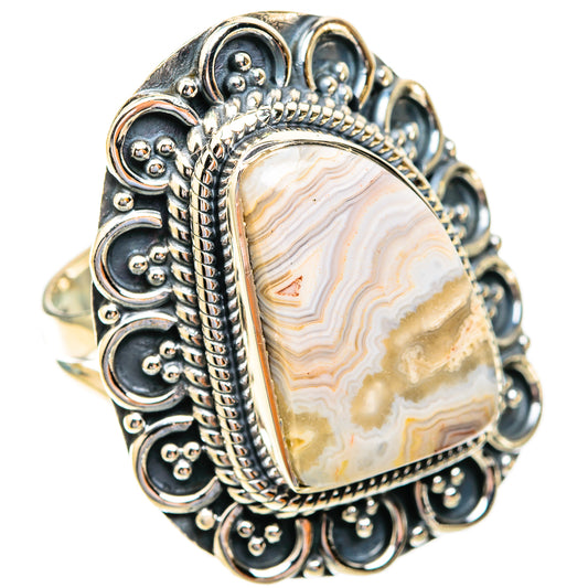 Laguna Lace Agate Rings handcrafted by Ana Silver Co - RING119158 - Photo 2