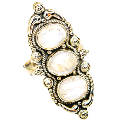 Rainbow Moonstone Rings handcrafted by Ana Silver Co - RING119170 - Photo 2