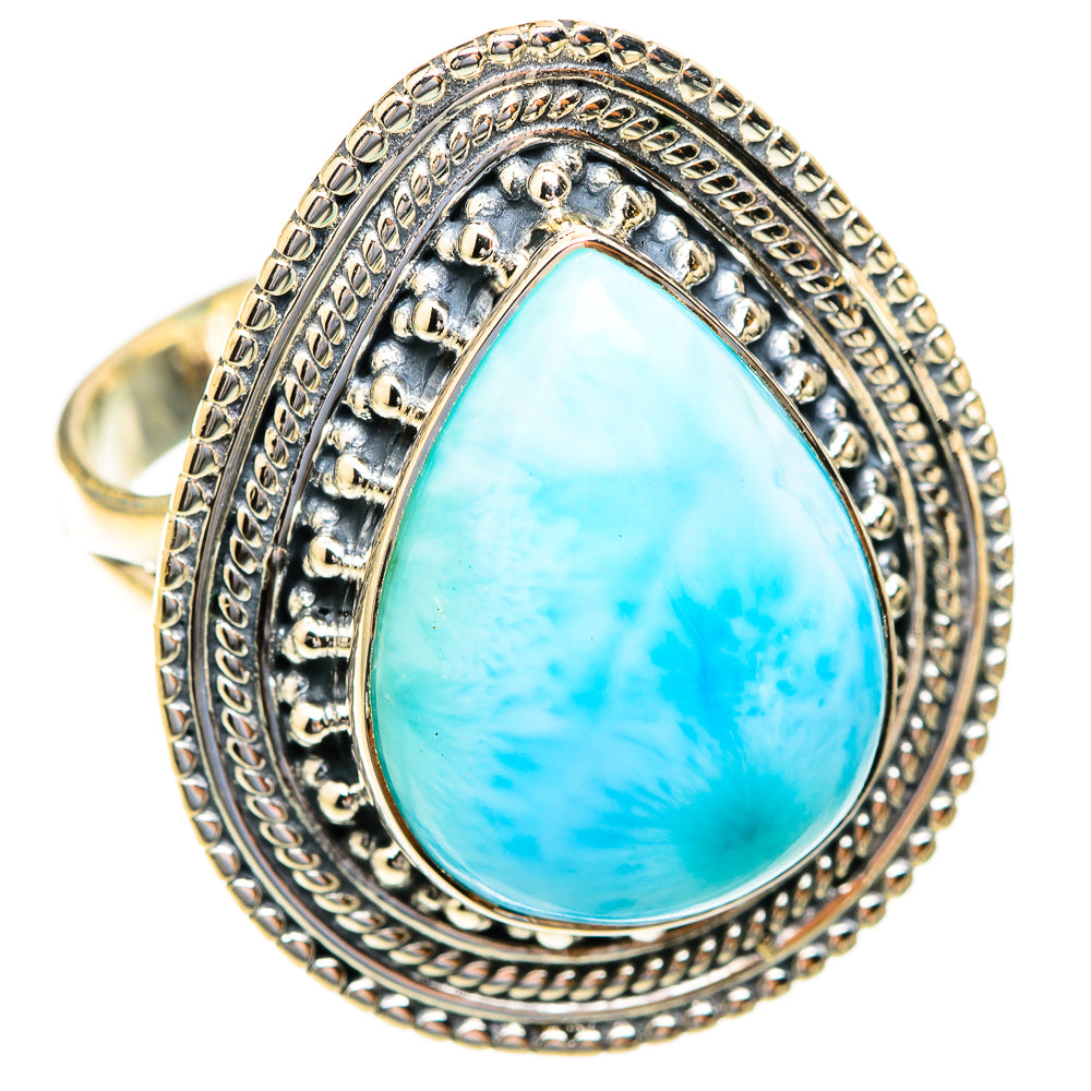Larimar Rings handcrafted by Ana Silver Co - RING119177 - Photo 2