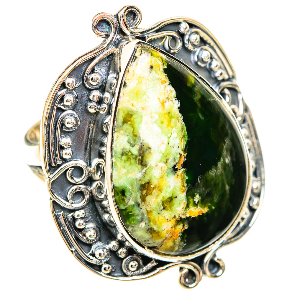 Australian Green Opal Rings handcrafted by Ana Silver Co - RING119179 - Photo 2