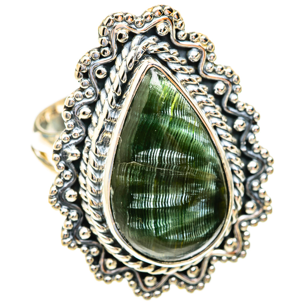 Seraphinite Rings handcrafted by Ana Silver Co - RING119180 - Photo 2